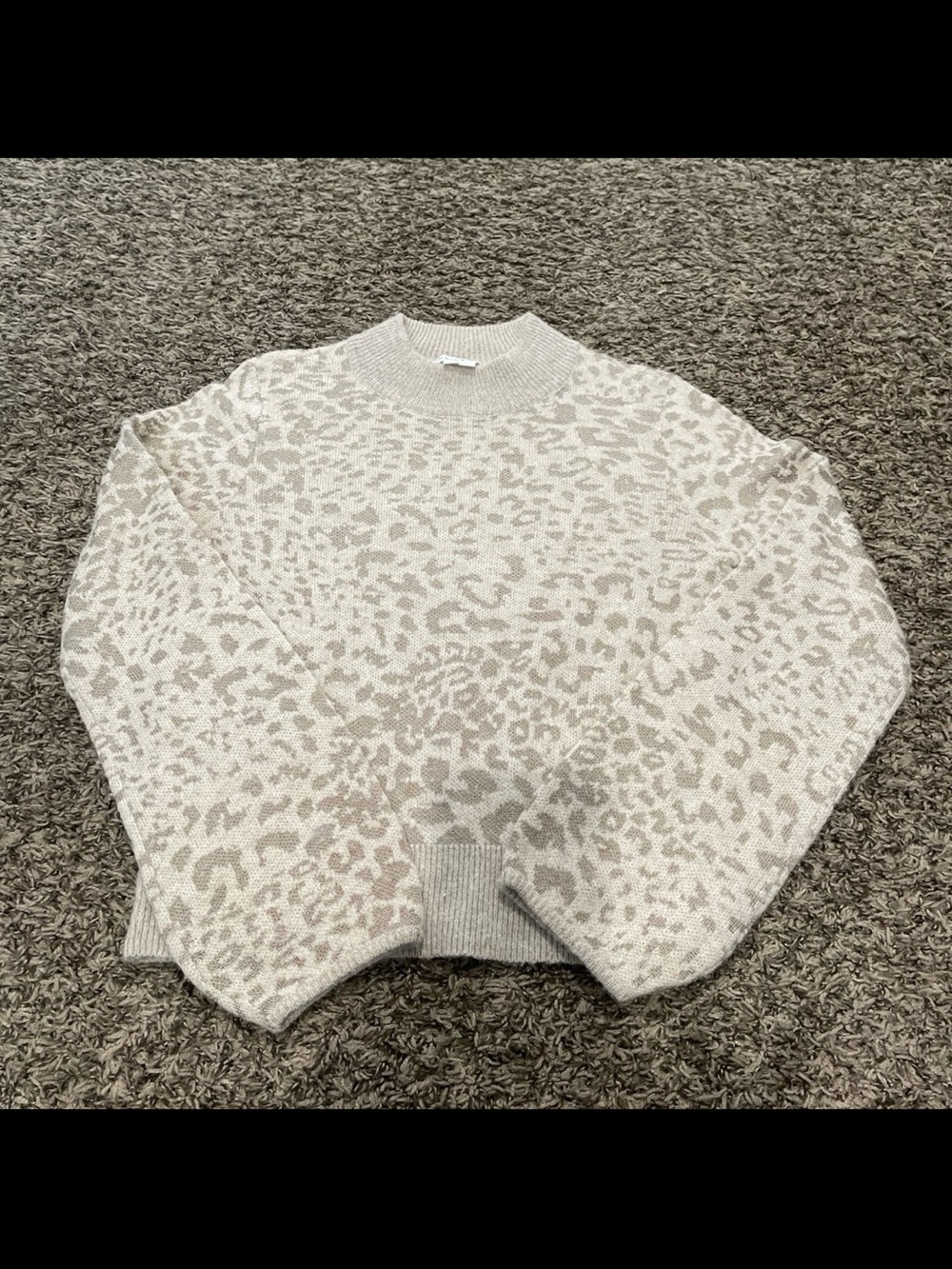 Veronica Beard Tilda animal print sweater alpaca and wool blend small